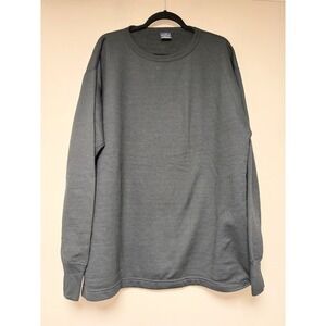 Duofold Black Long Sleeve Crewneck Sweatshirt Made in USA X-Large‎